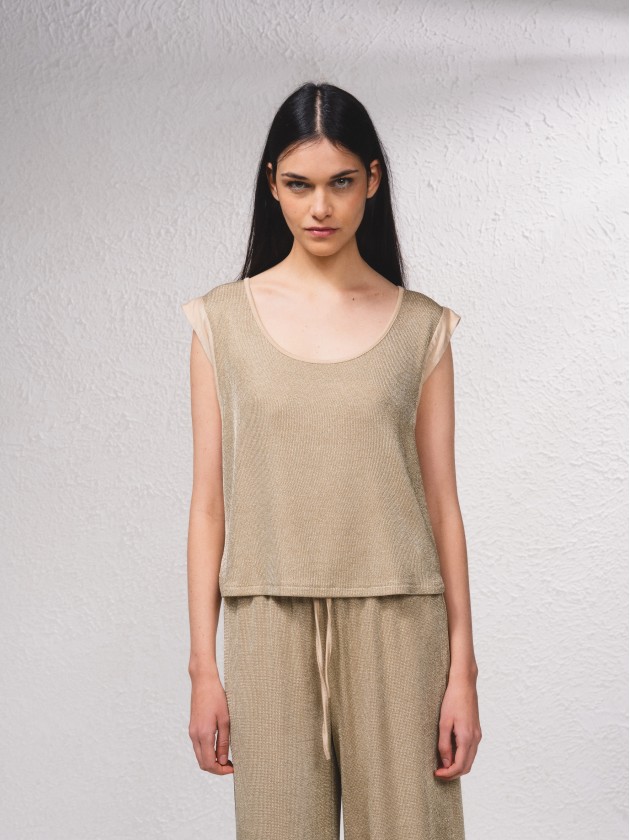 T-shirt avec mlange de lurex