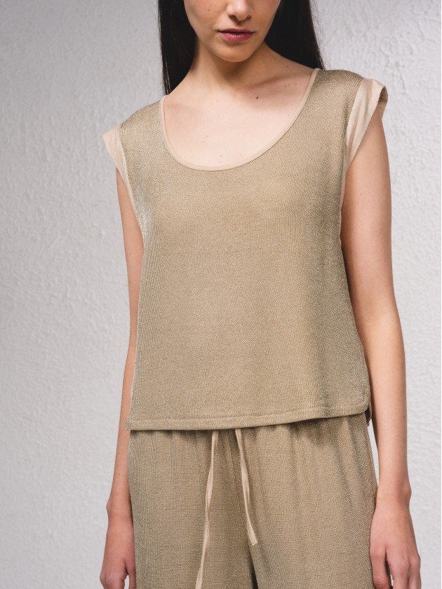 T-shirt avec mlange de lurex