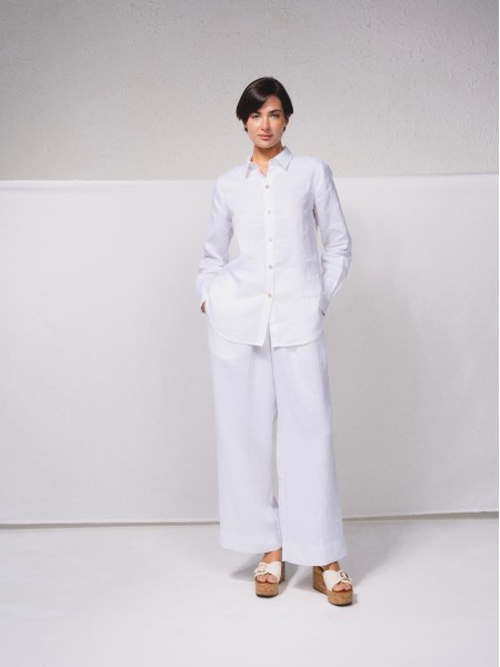 Chemise en lin  manches longues