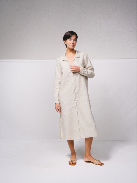 Robe chemise en lin