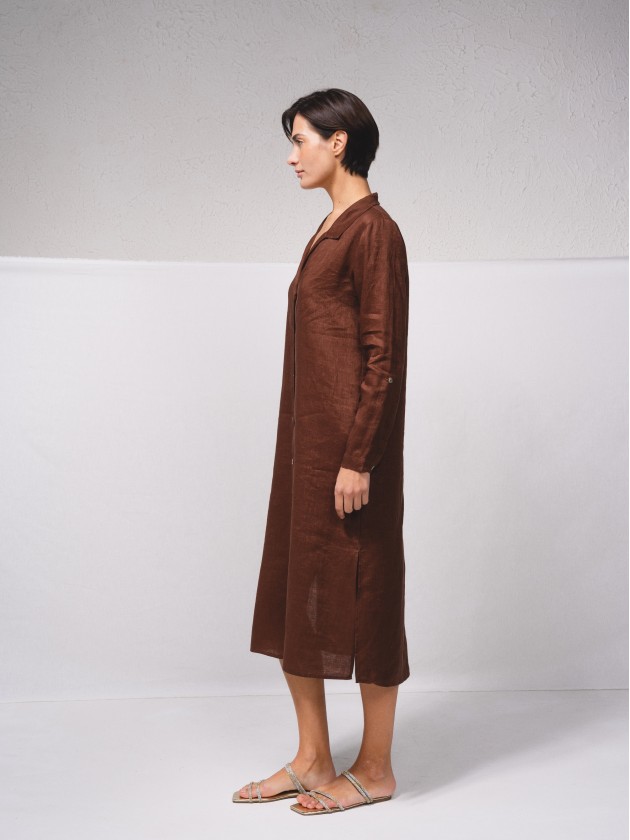 Robe chemise en lin