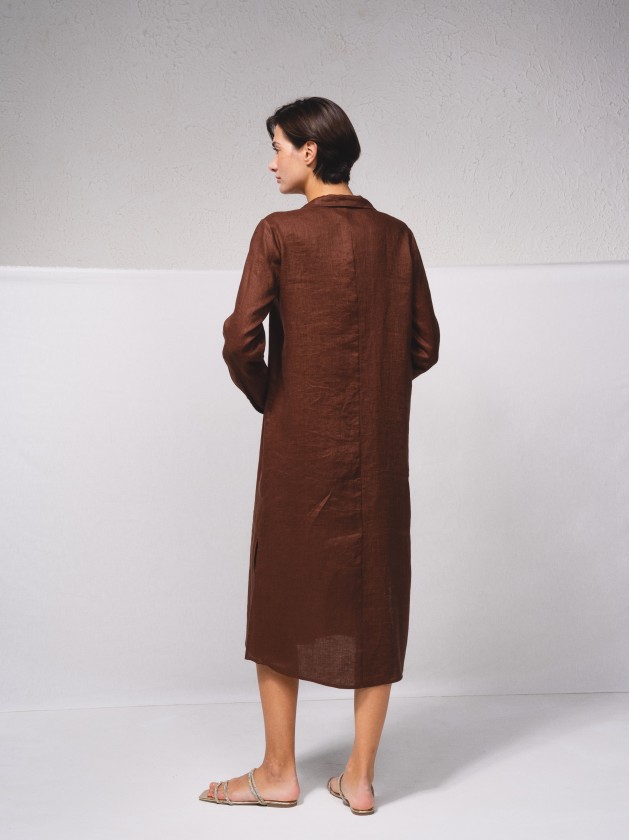 Robe chemise en lin
