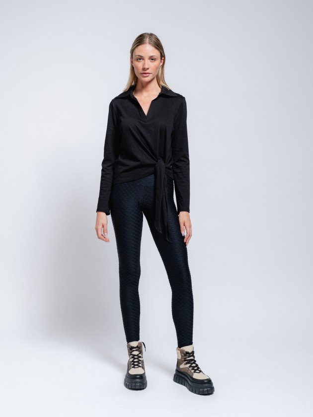 Pull polo avec noeud