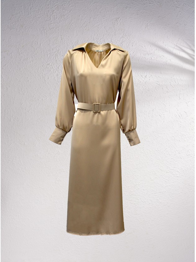 Robe midi en satin