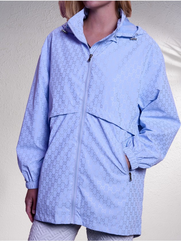 Parka comprida estampada