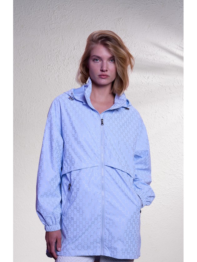 Parka comprida estampada