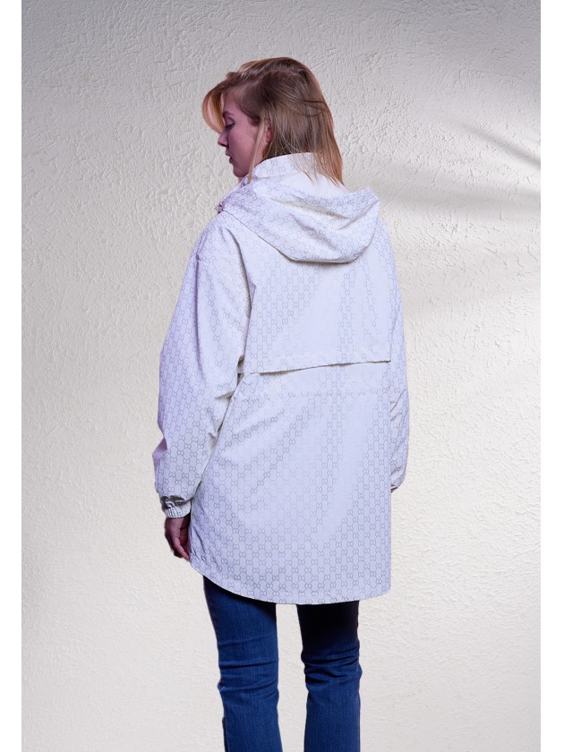 Parka comprida estampada