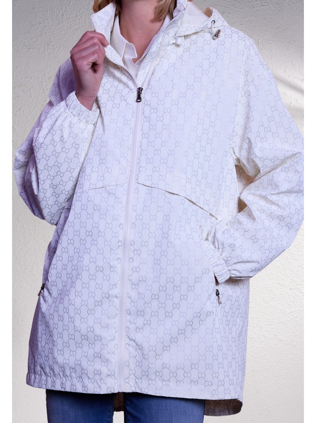 Parka comprida estampada