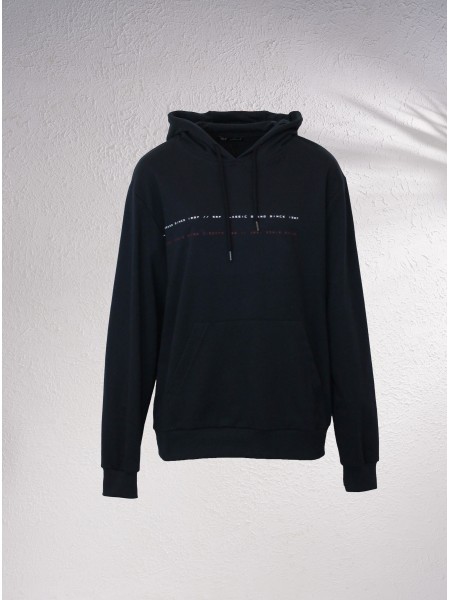 Sweatshirt de capuz com texto estampado