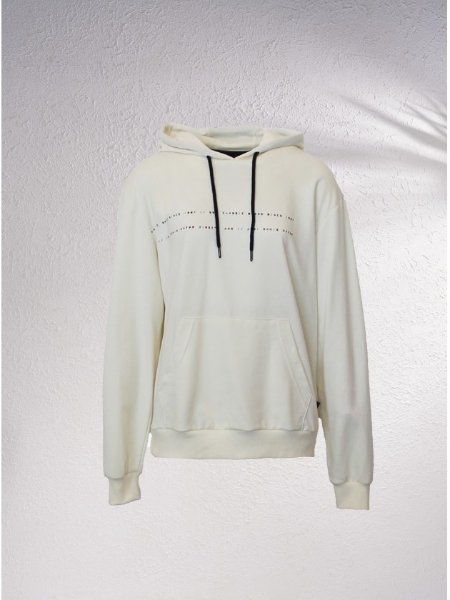 Sweatshirt de capuz com texto estampado