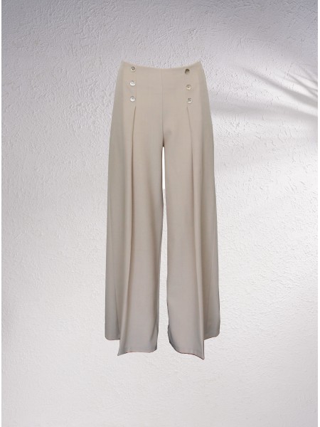 Wide leg pants with grippers