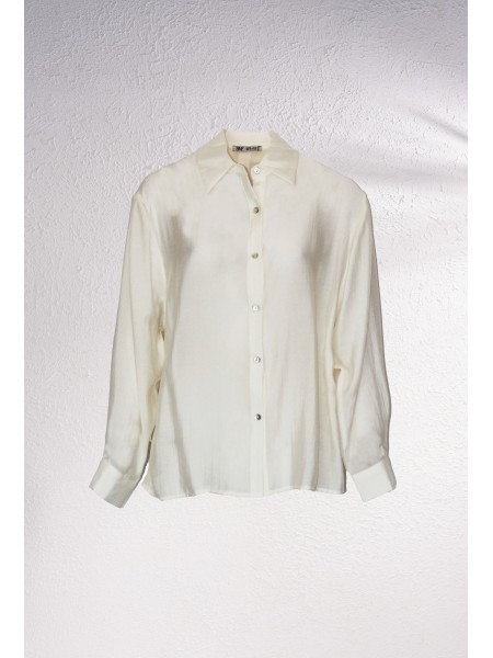 Chemise en tencel avec boutons au dos