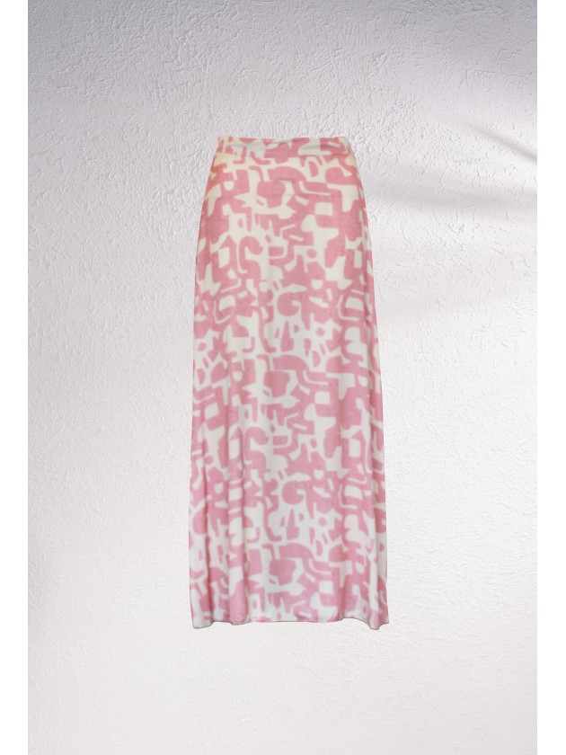 Saia midi com estampado