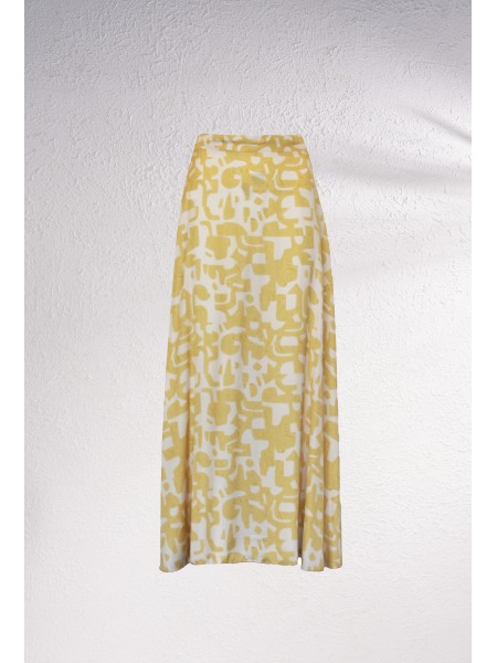 Saia midi com estampado
