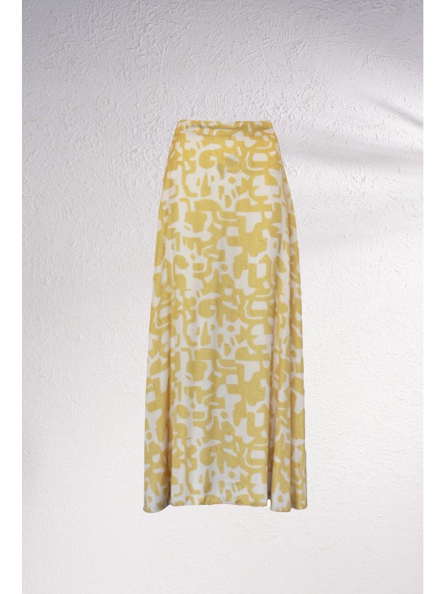Saia midi com estampado