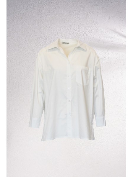 Camisa de algodo com abertura laterar