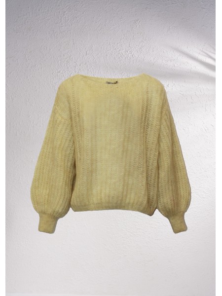 Camisola malha com decote redondo
