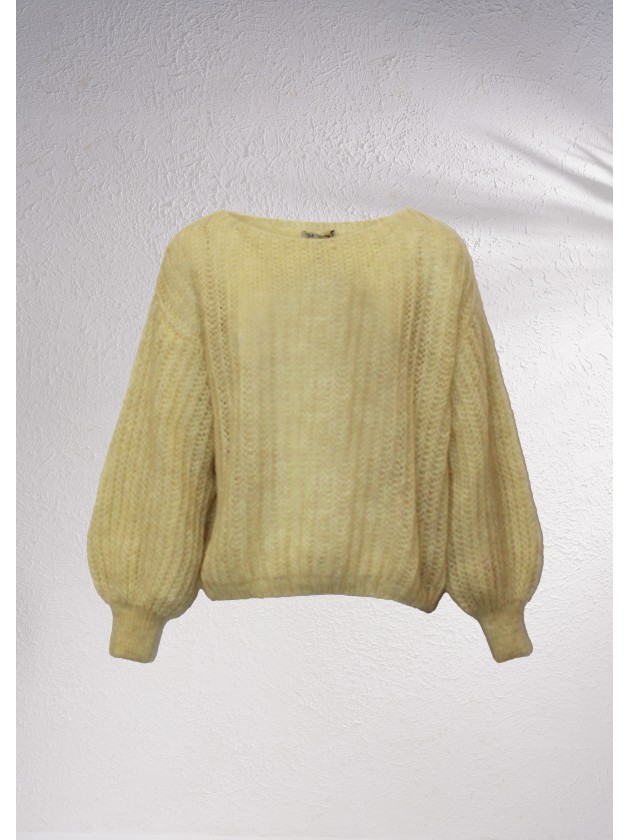 Camisola malha com decote redondo
