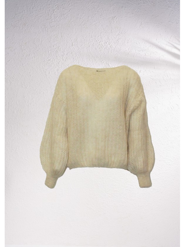 Camisola malha com decote redondo