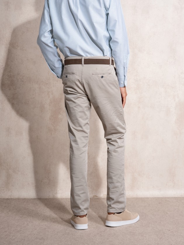 Skinny fit chino pants