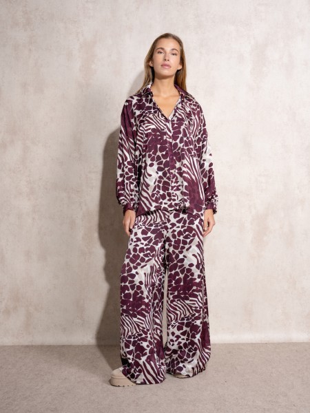 Pantalon fluide avec imprim