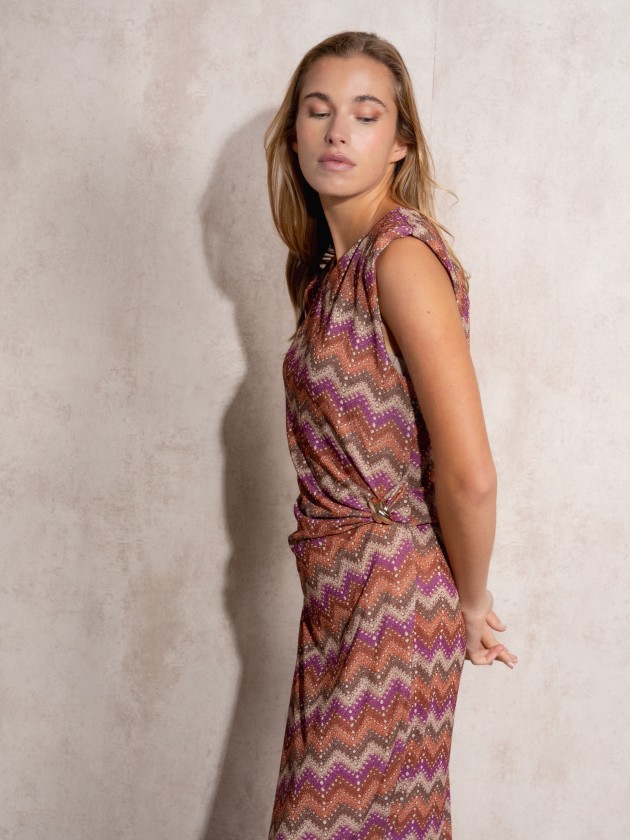 Long dress with ruffles