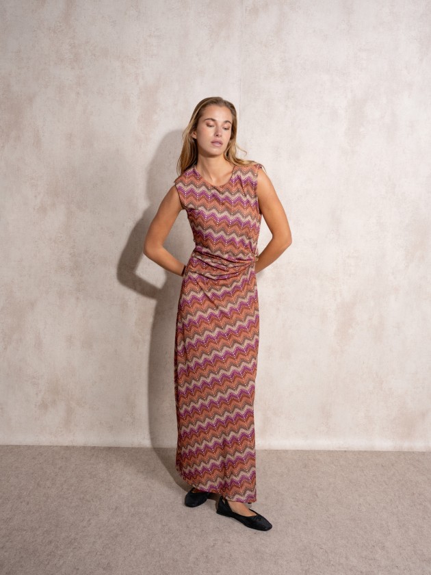 Long dress with ruffles