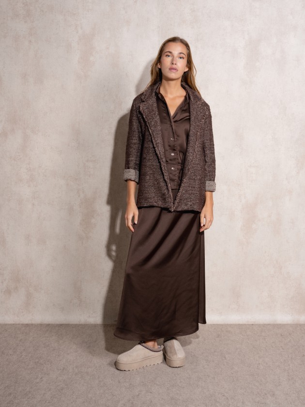 Blazer efeito tweed
