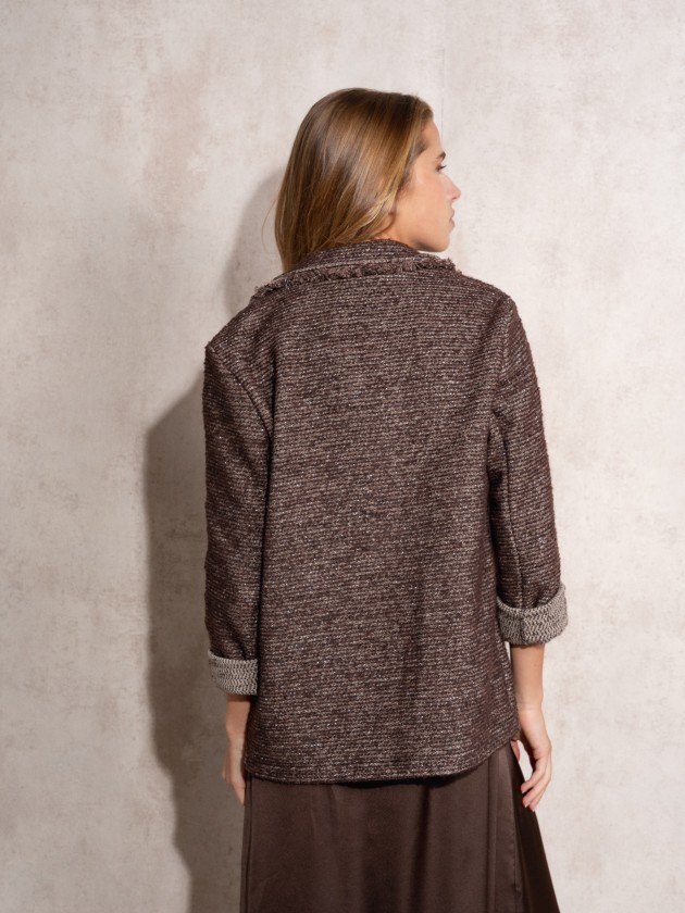 Blazer efeito tweed