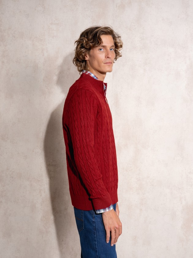Braided structured sweater