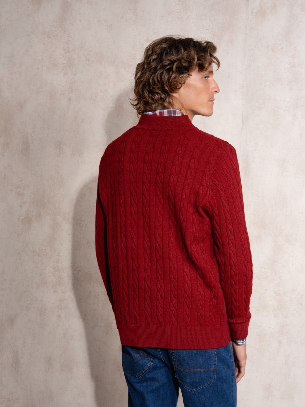 Braided structured sweater