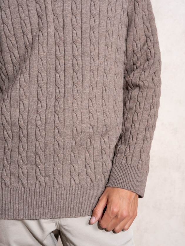 Braided structured sweater