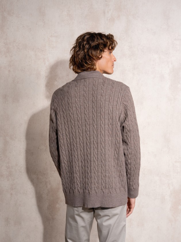 Braided structured sweater