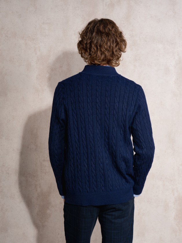 Braided structured sweater