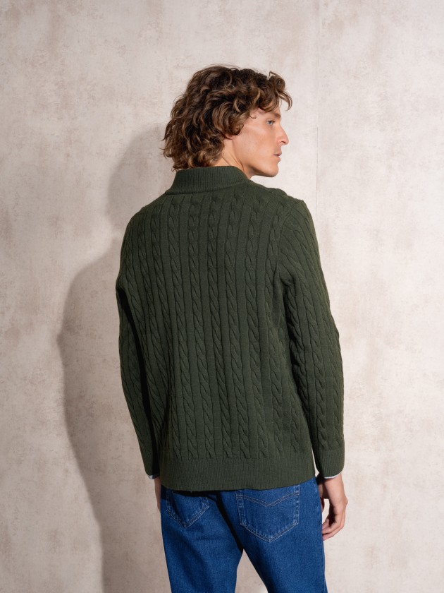 Braided structured sweater