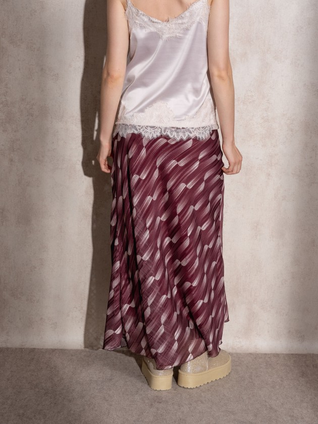 Long printed skirt