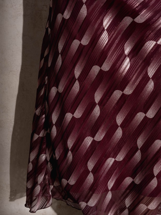 Long printed skirt