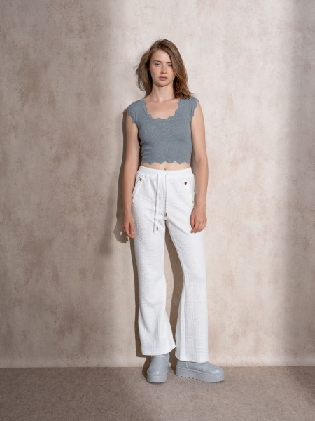 Cropped knit crop top