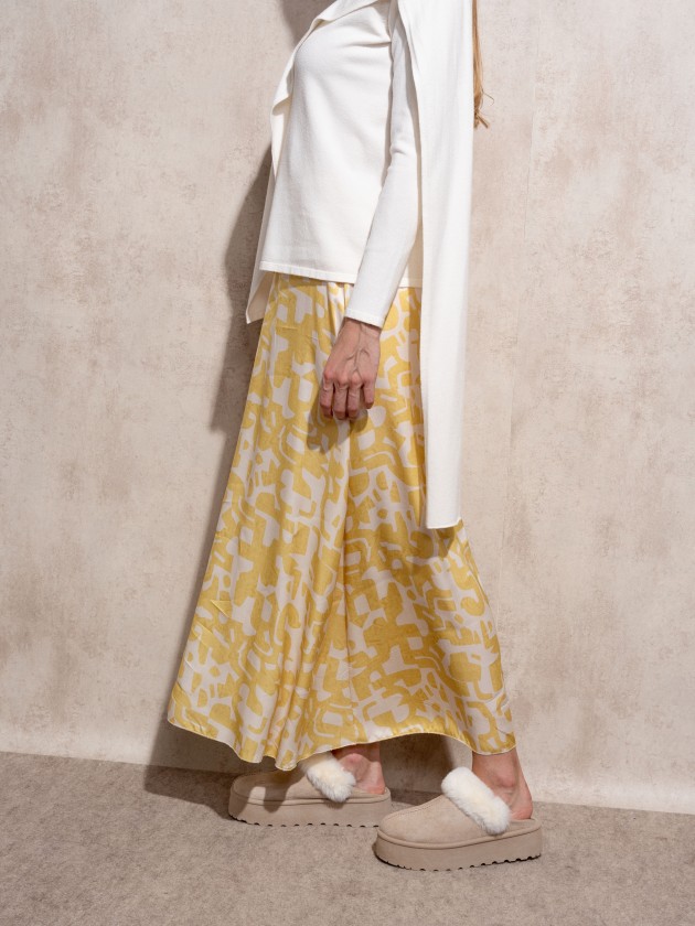 Midi skirt with print