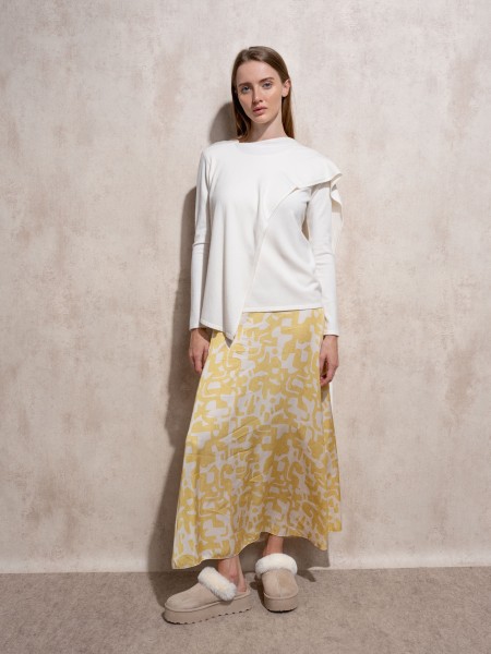 Midi skirt with print