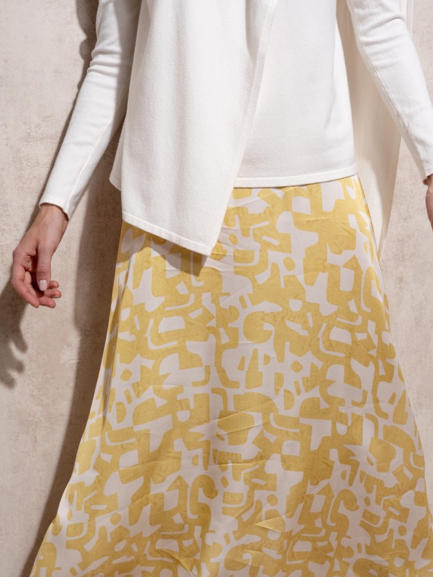 Midi skirt with print