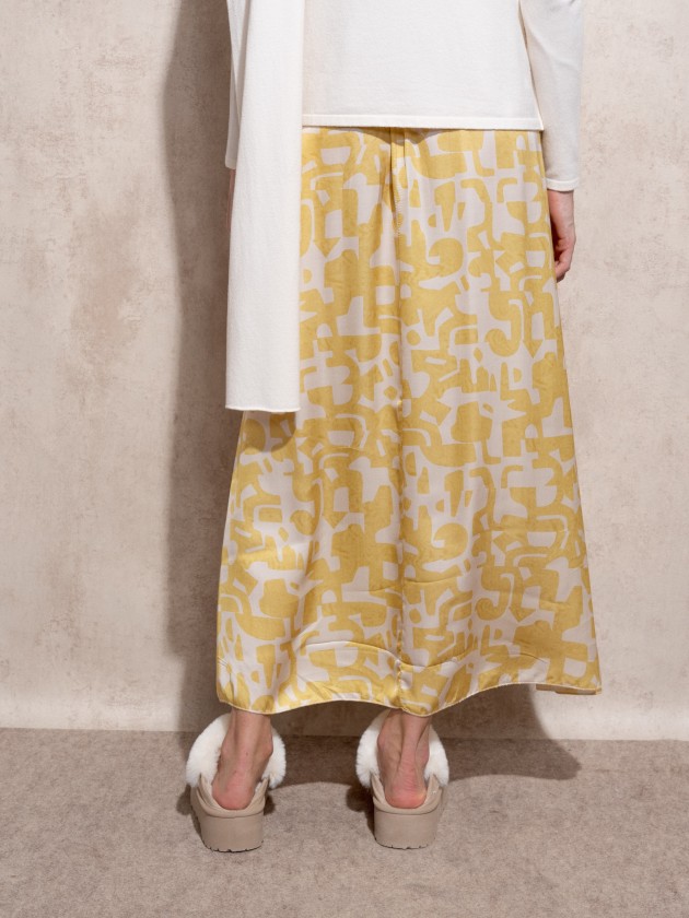 Midi skirt with print
