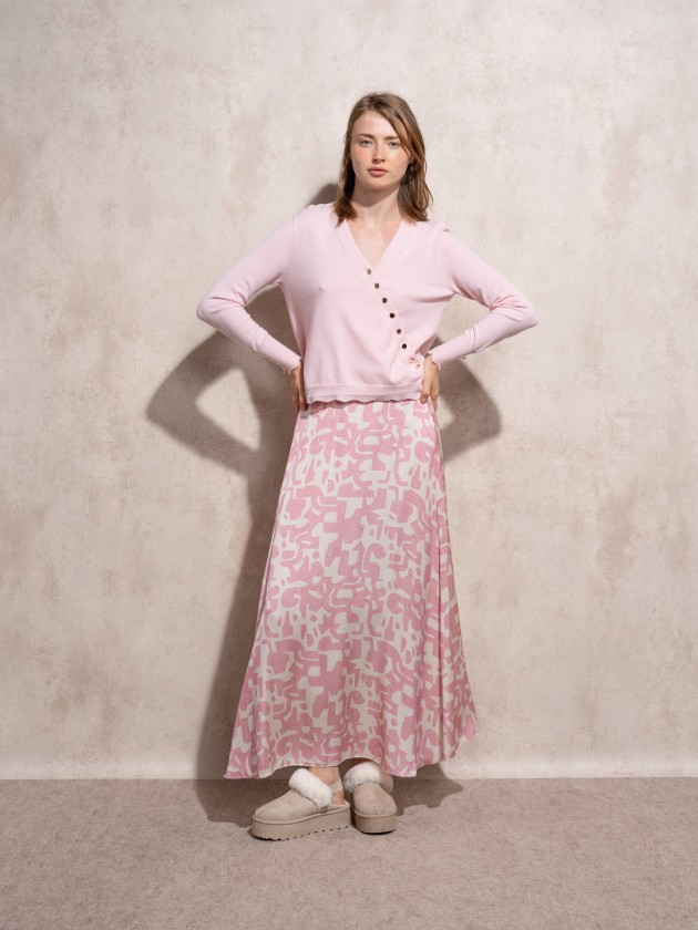 Midi skirt with print