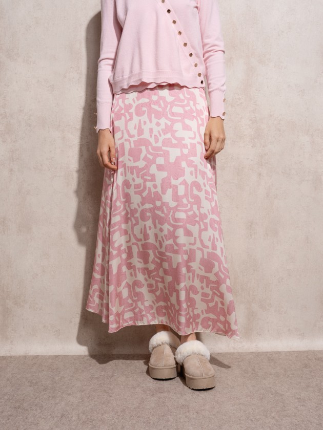 Midi skirt with print