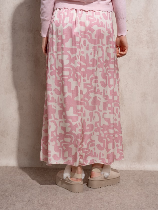 Midi skirt with print