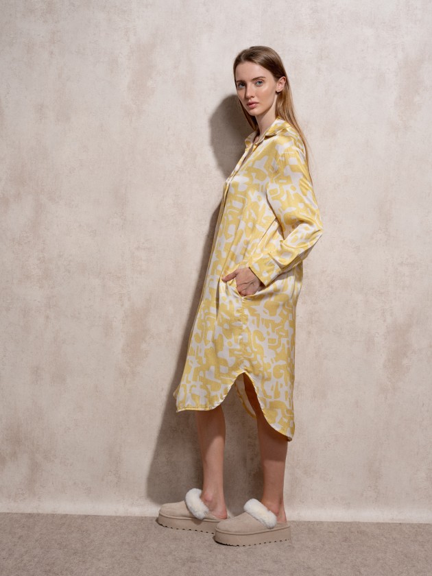 Vestido curto estampado
