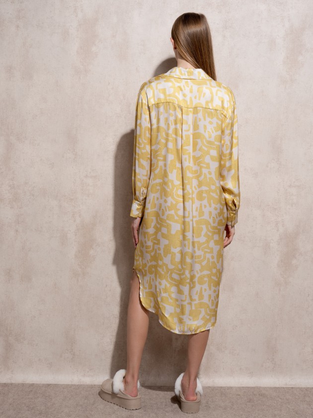 Vestido curto estampado