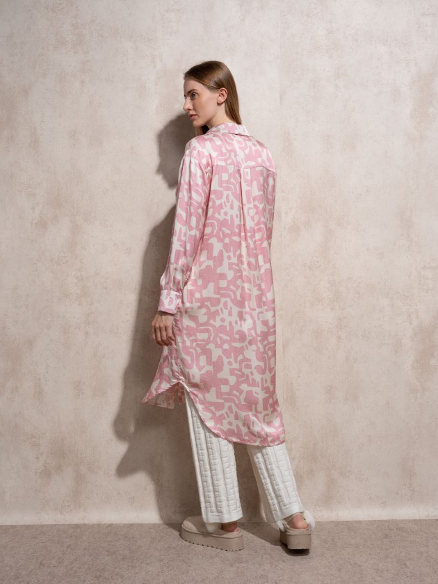 Vestido curto estampado