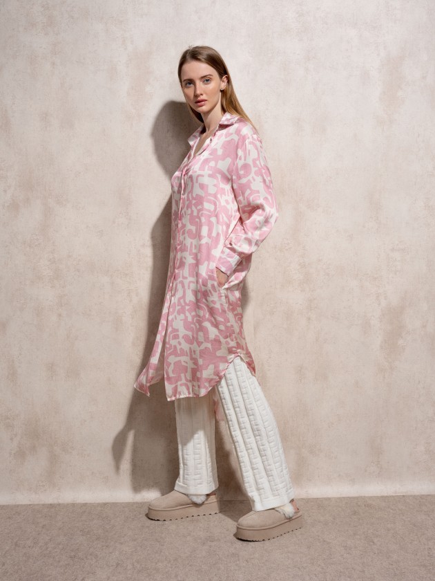 Vestido curto estampado