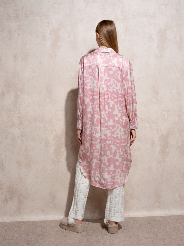 Vestido curto estampado